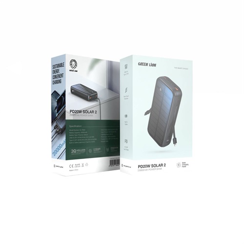 پاوربانک خورشیدی 20000 گرین لاین مدل(GNPDSOLPB20)