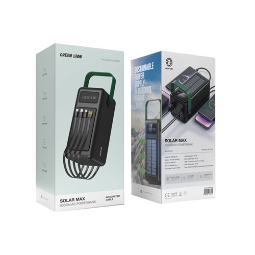 پاوربانک سولار گرین لاین 80000mah