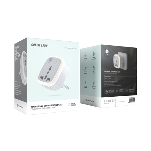 محافظ برق هوشمند گرین لاین مدل Timer function LED light