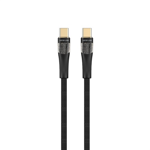 کابل تایپ سی به تایپ سی گرین Green Braided Type-c to Type-c Cable 1.2M